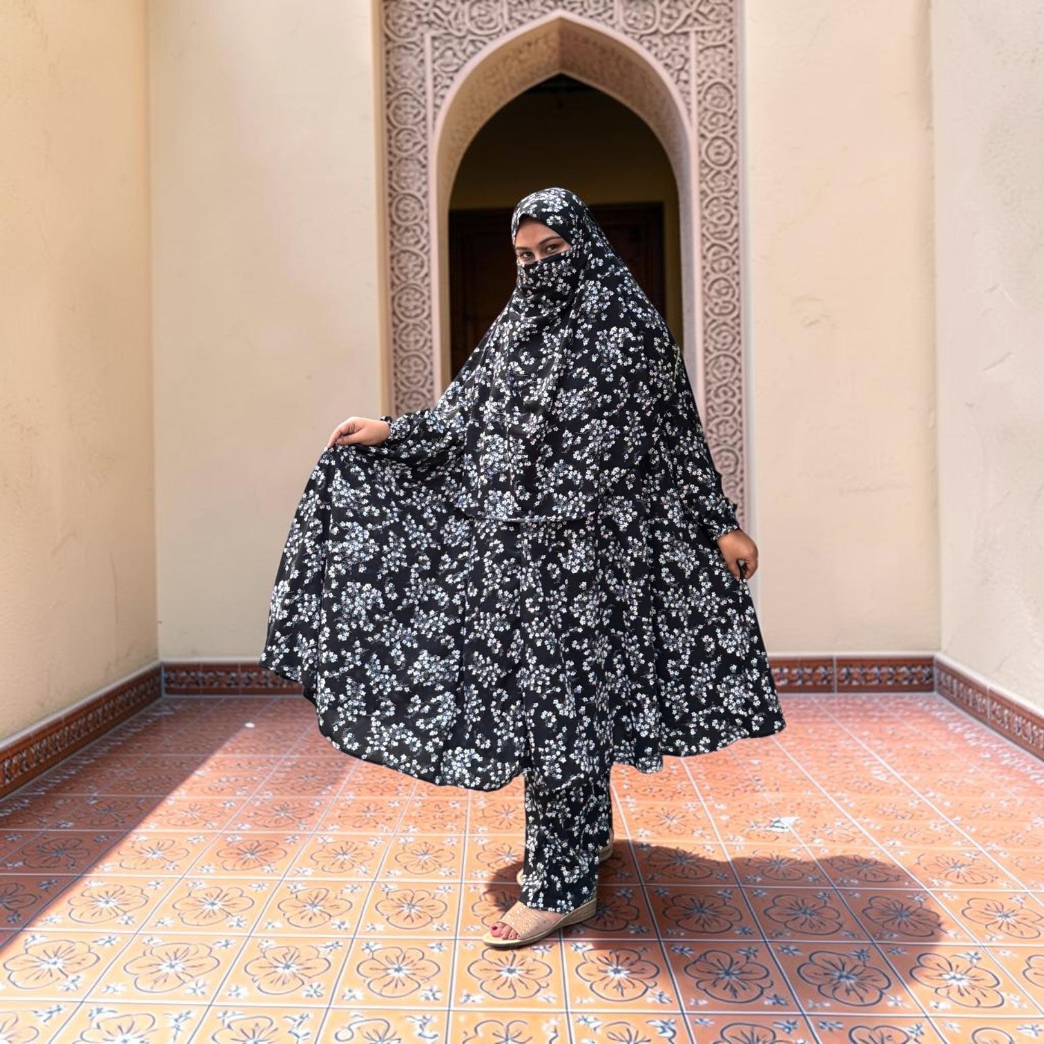 Women Khimar Two Piece Set-AA42