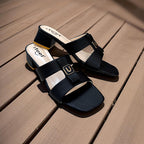 Two Strap Box Heel-833