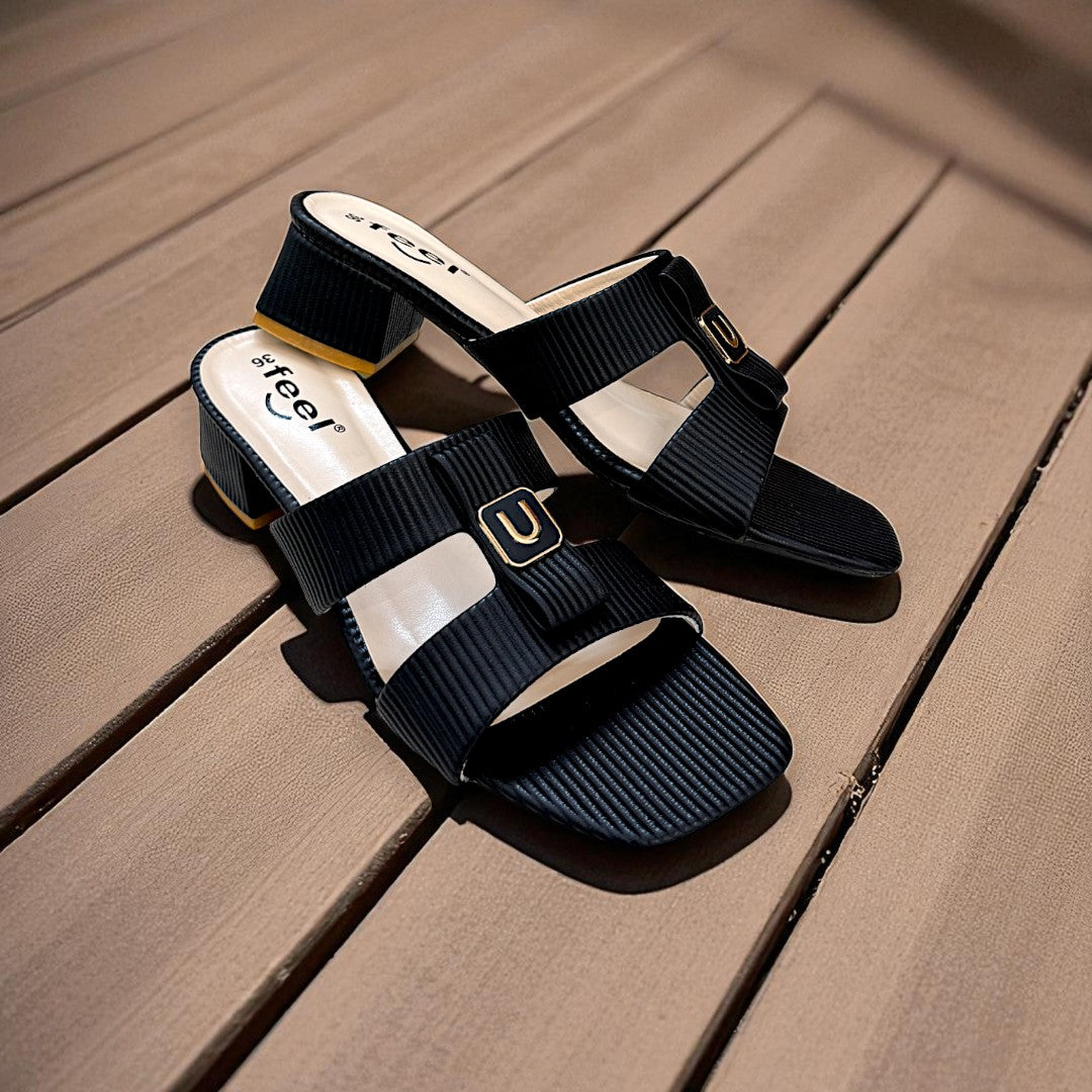 Two Strap Box Heel-833