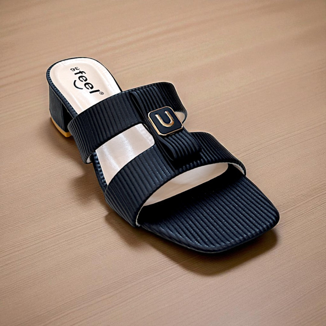 Two Strap Box Heel-833