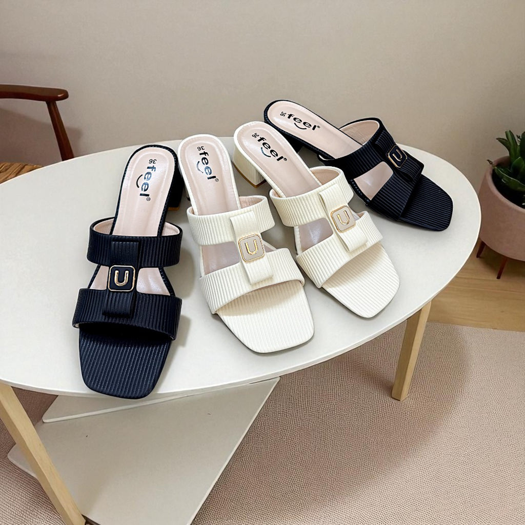 Two Strap Box Heel-833