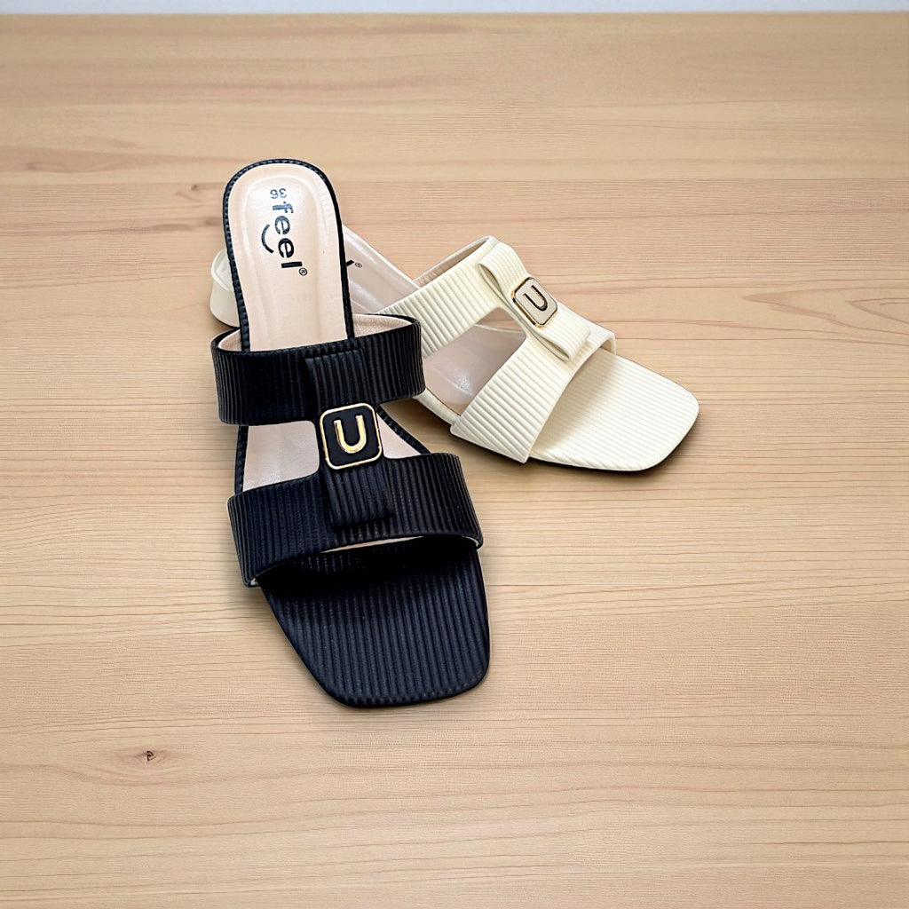 Two Strap Box Heel-833