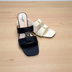 Two Strap Box Heel-833
