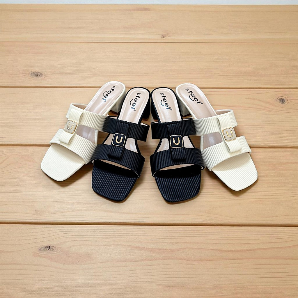 Two Strap Box Heel-833