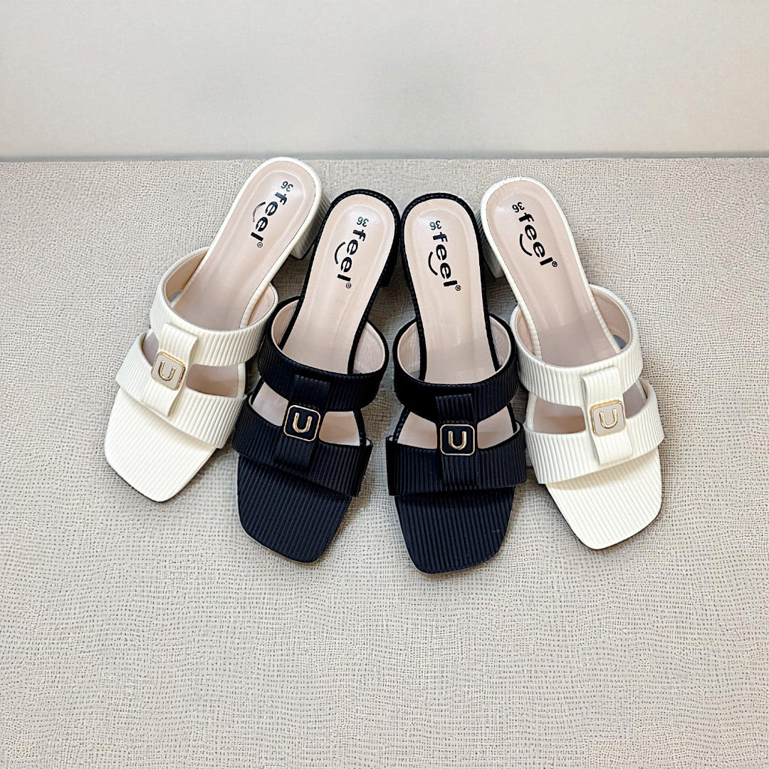 Two Strap Box Heel-833