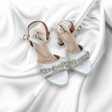 Ankle Knot Pencil High Heel-844