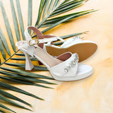 Ankle Knot Pencil High Heel-844