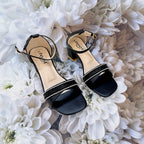 Women Box Heel Ankle Knot-840