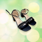 Women Box Heel Ankle Knot-840