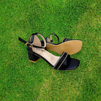 Women Box Heel Ankle Knot-840