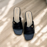 Women Slide Box Heel-916