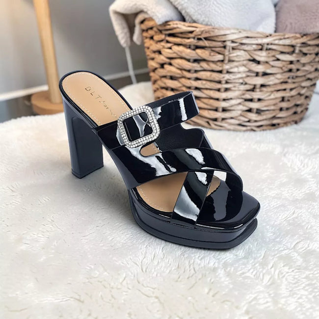 Open-Toe Cross-Strap Heel-1040 Main Image