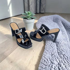 Open-Toe Cross-Strap Heel-1040