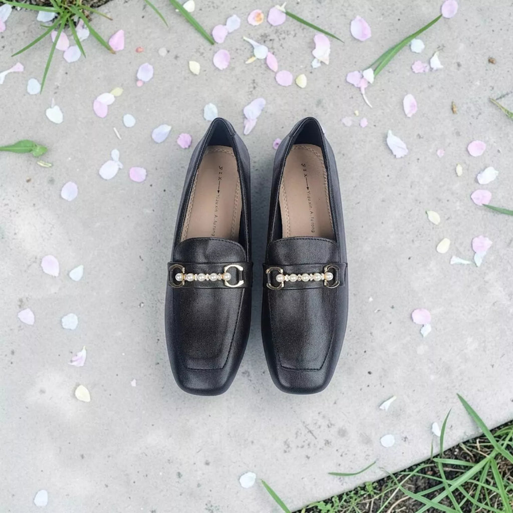 Black Leather Loafer-1055