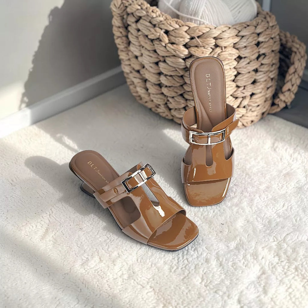 Open-Toe Cross-Strap Heel-1043