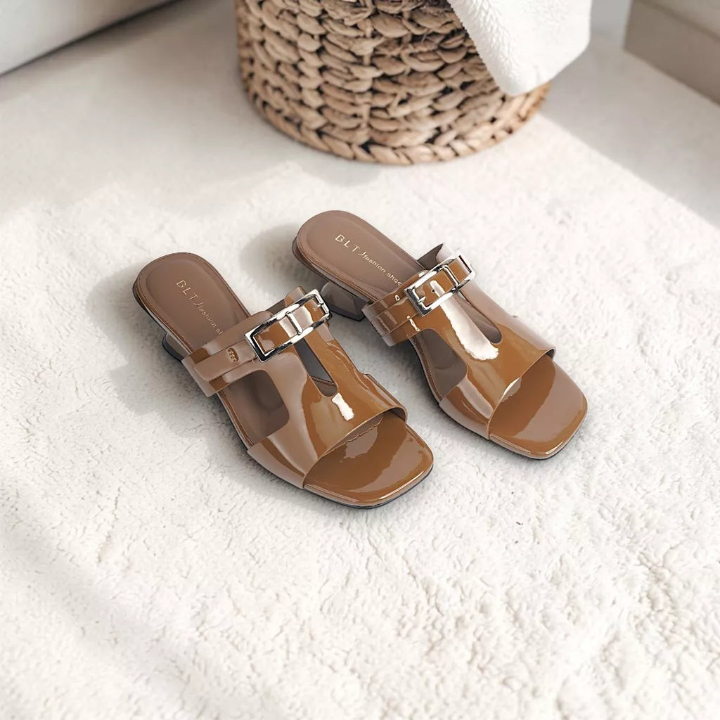 Open-Toe Cross-Strap Heel-1043