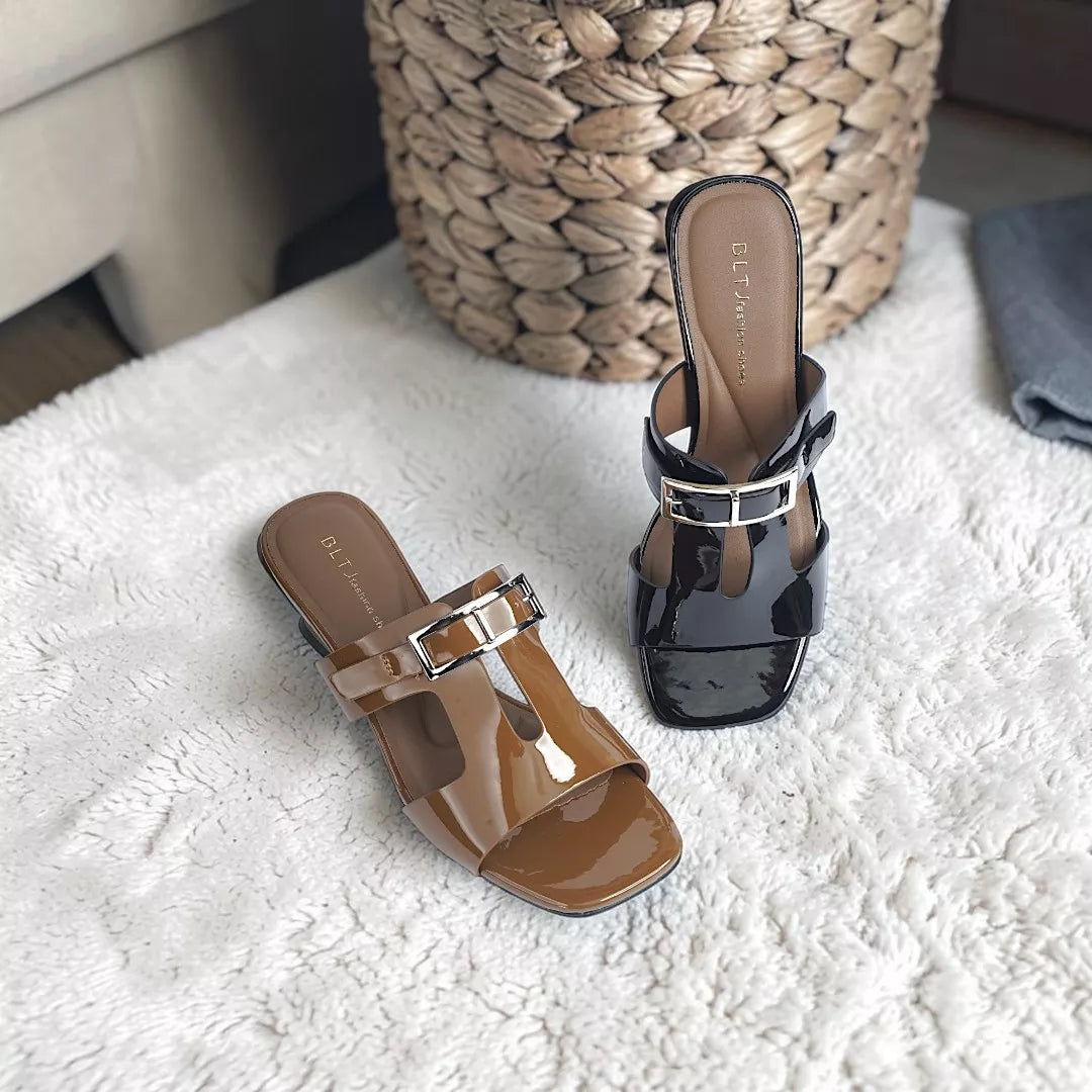 Open-Toe Cross-Strap Heel-1044