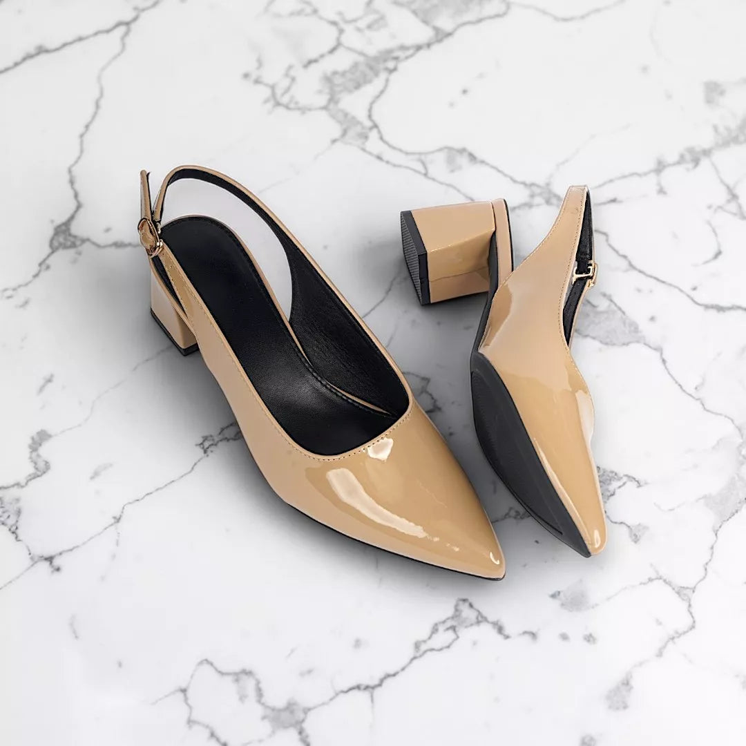 Pointed Toe Slingback Heel-1062