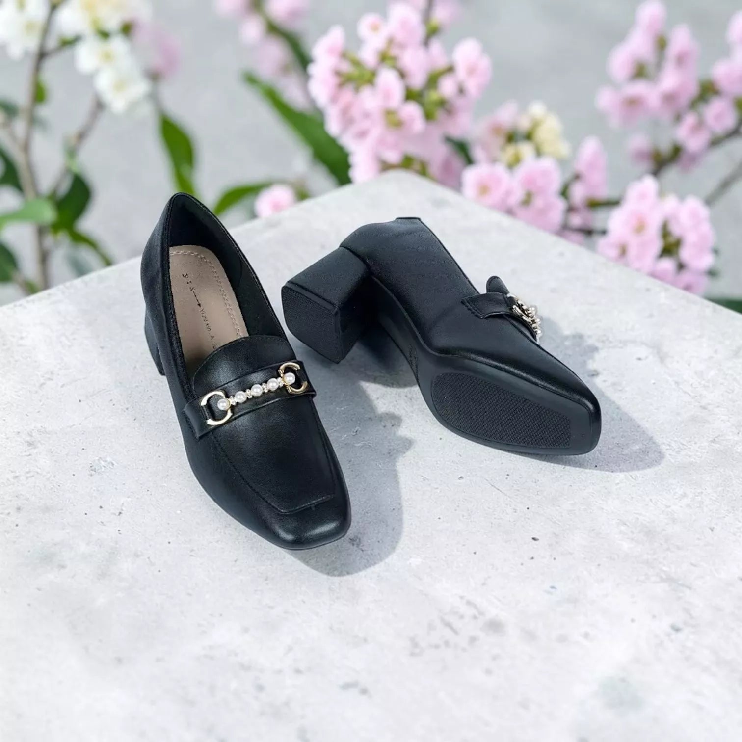Black Leather Loafer-1055