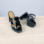 Open-Toe Cross-Strap Heel-1040