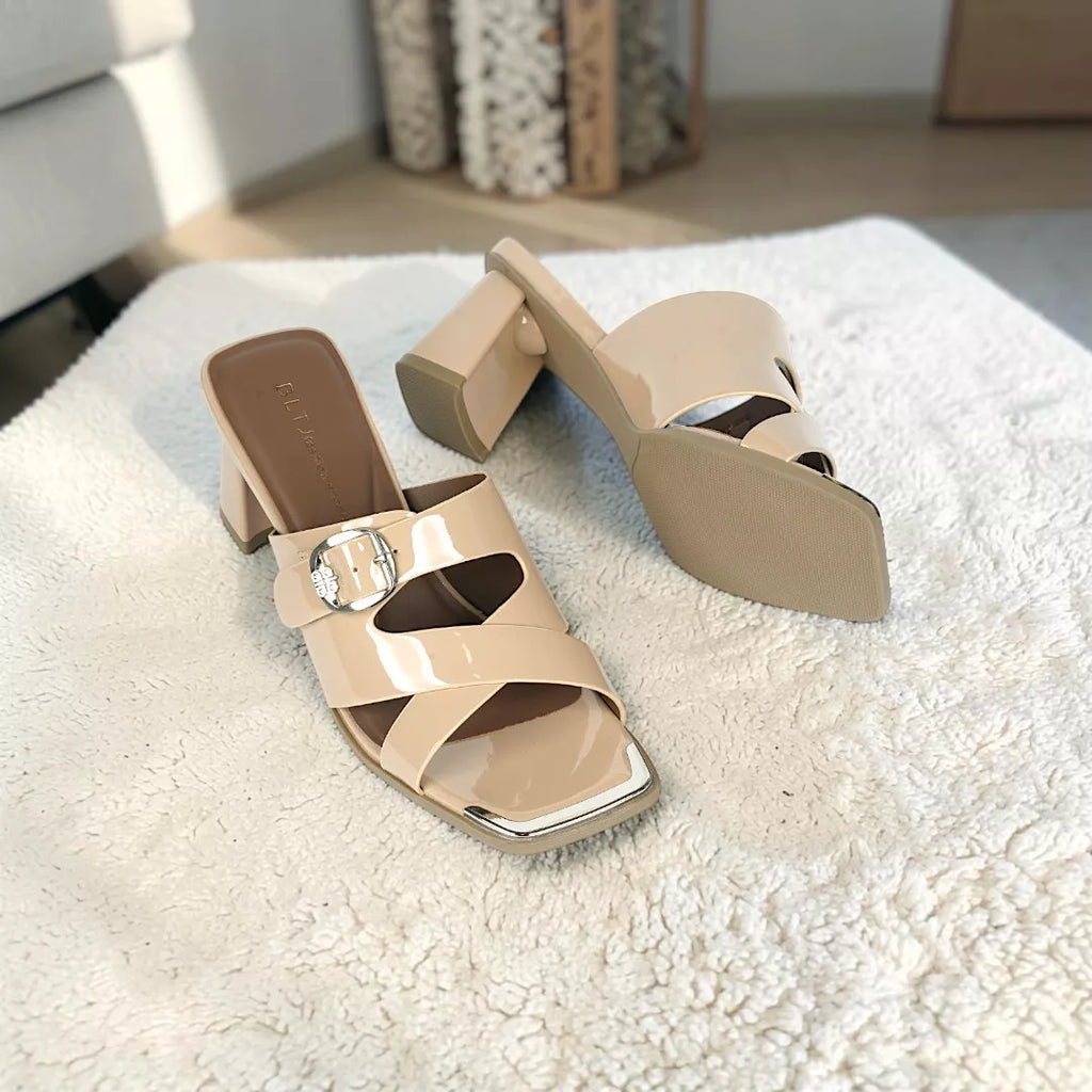 Open-Toe Cross-Strap Heel-1041