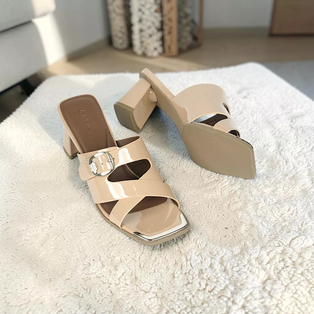 Open-Toe Cross-Strap Heel-1041