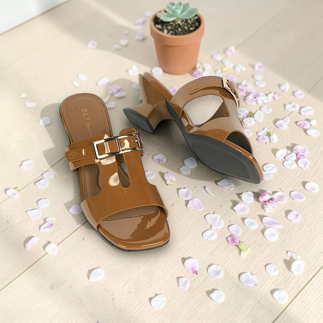 Open-Toe Cross-Strap Heel-1043