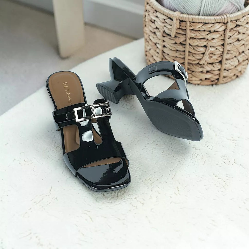Open-Toe Cross-Strap Heel-1044