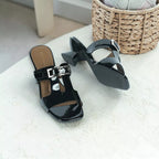 Open-Toe Cross-Strap Heel-1044