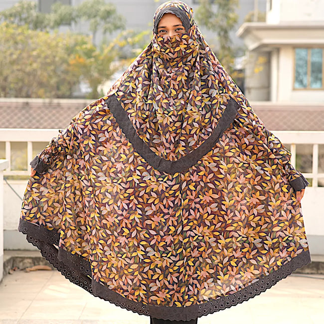 Lace Niqab Khimar-AA11 Hover Image