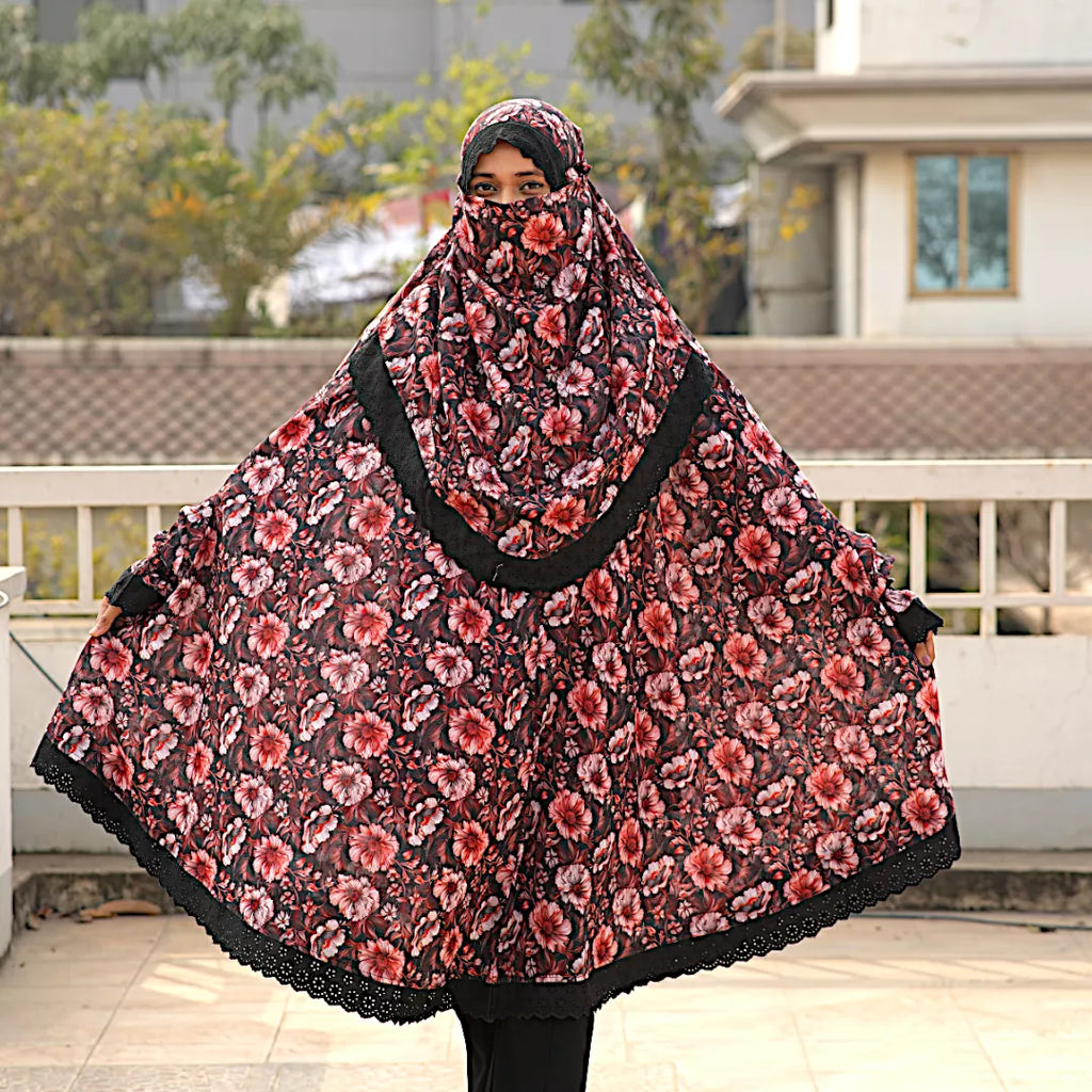 Lace Niqab Khimar-AA12
