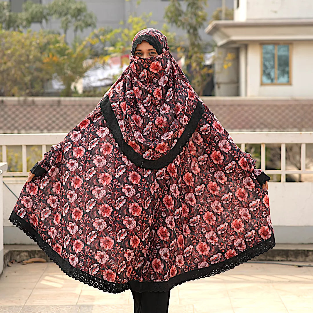 Lace Niqab Khimar-AA12