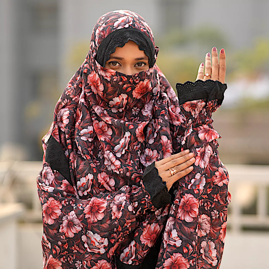 Lace Niqab Khimar-AA12