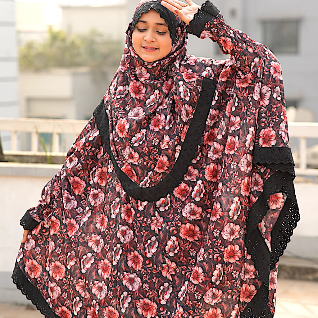 Lace Niqab Khimar-AA12