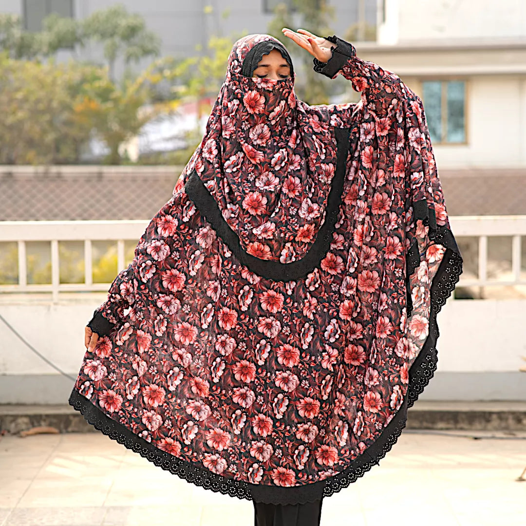 Lace Niqab Khimar-AA12