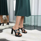 Open-Toe Cross-Strap Heel-1040