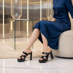 Open-Toe Cross-Strap Heel-1040