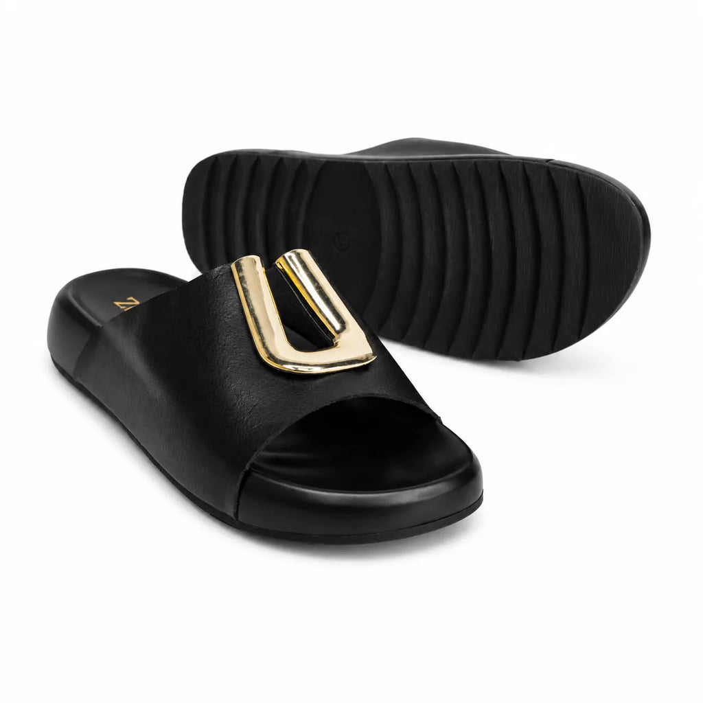 Zara Metallic Slides-1064