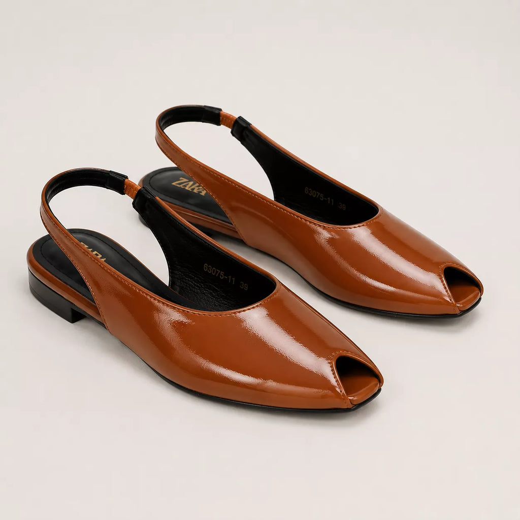 Zara Slingback Peep Toe Shoe-1096