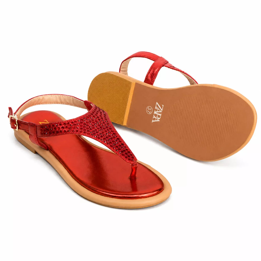 Women's flat T-Strap Sandal-1082