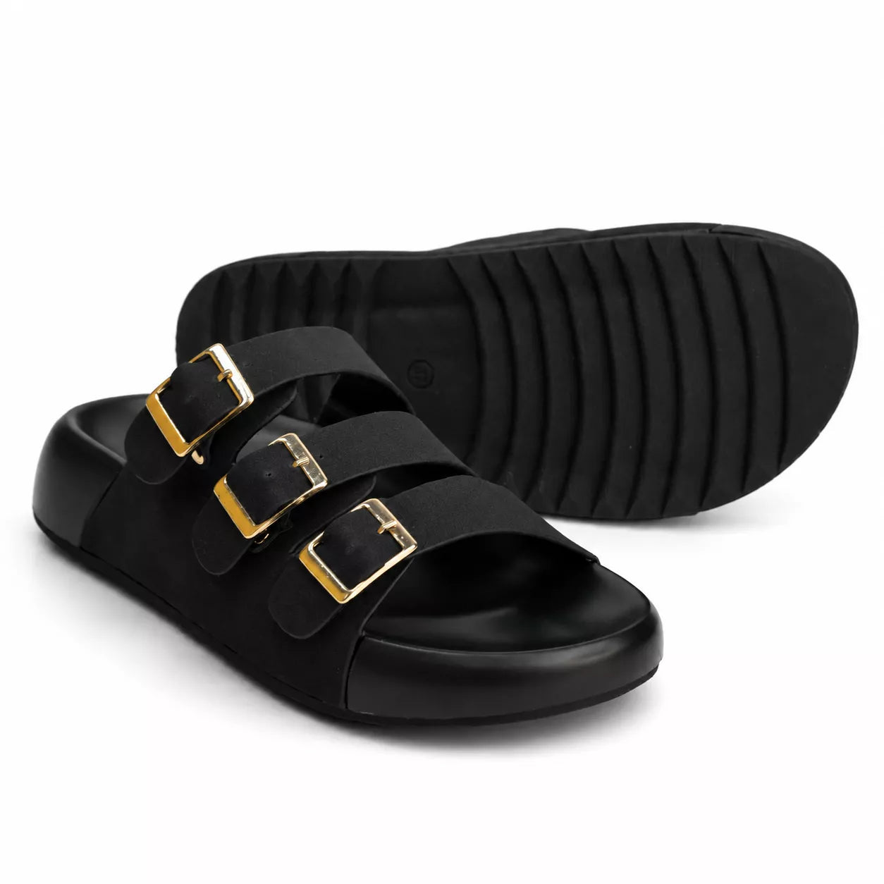 Zara Triple Buckle Slide-1070
