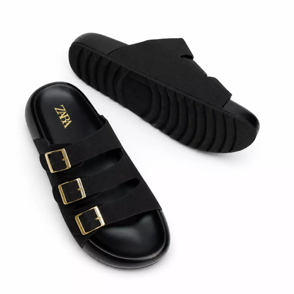 Zara Triple Buckle Slide-1070