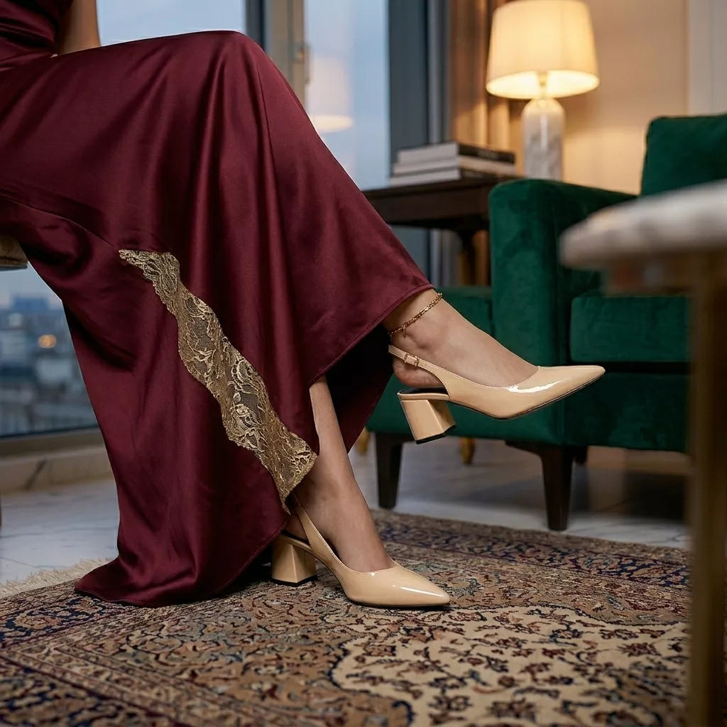 Pointed Toe Slingback Heel-1062