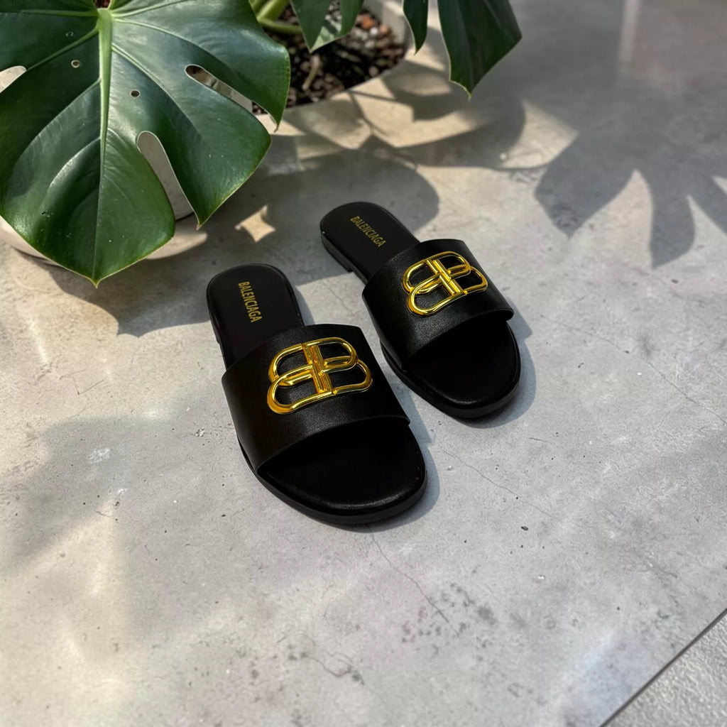 Balenciaga Oval BB Flat Sandals-1085