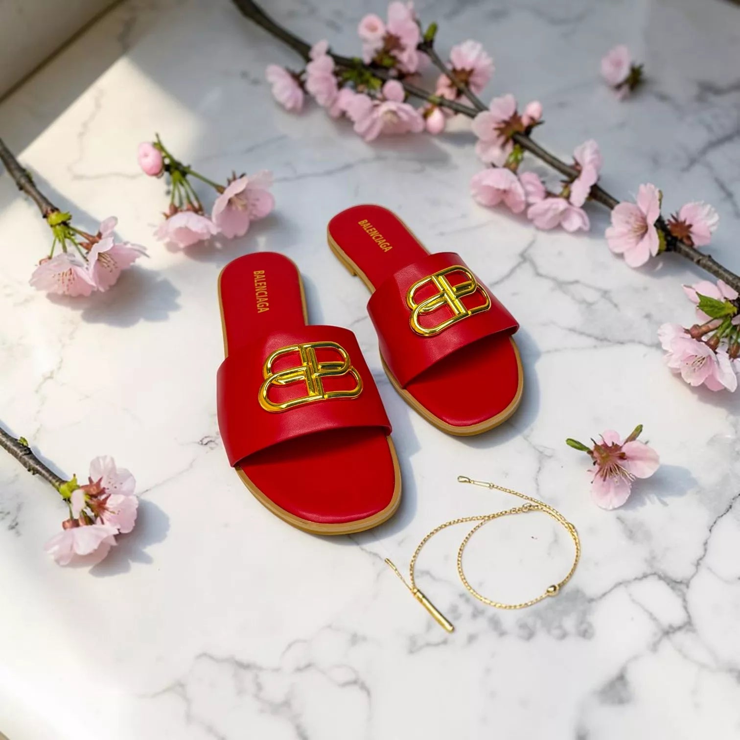 Balenciaga Oval BB Flat Sandals-1087