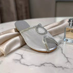 Embellished Mesh Flat Mules-1098