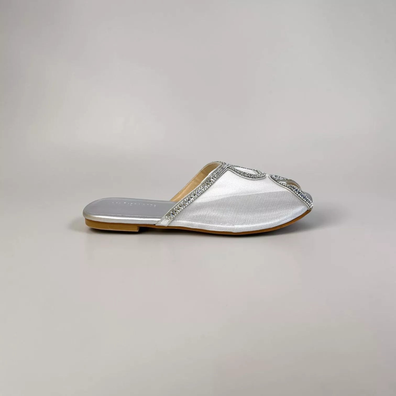 Embellished Mesh Flat Mules-1098