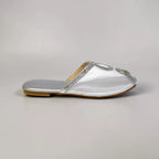 Embellished Mesh Flat Mules-1098