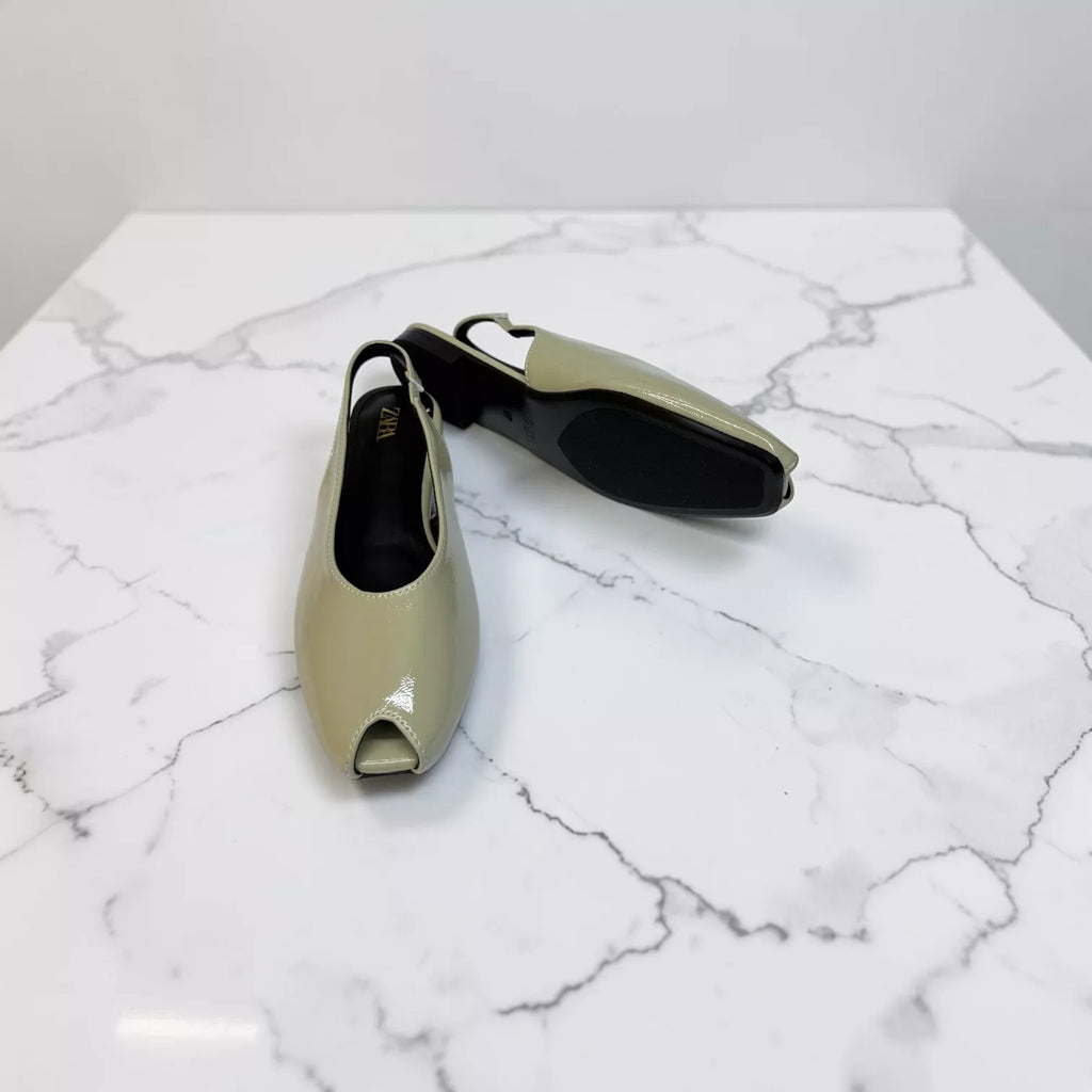 Zara Slingback Peep Toe Shoe-1095