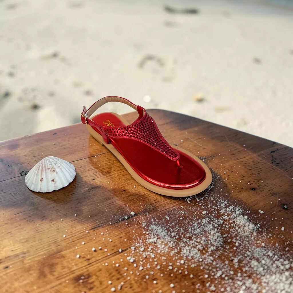 Women's flat T-Strap Sandal-1082